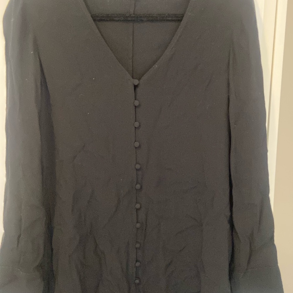 Madewell black boho flowy dress in black sz S